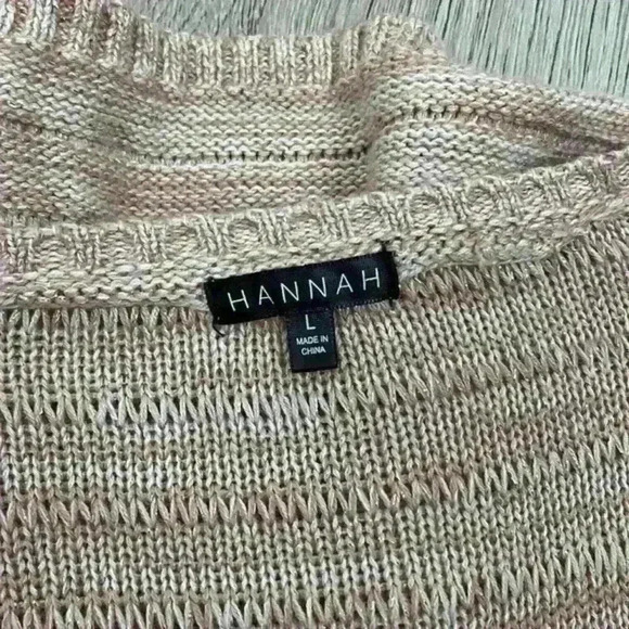 Hannah Light Pink Knit Cardigan Size Large - Picture 5 of 7